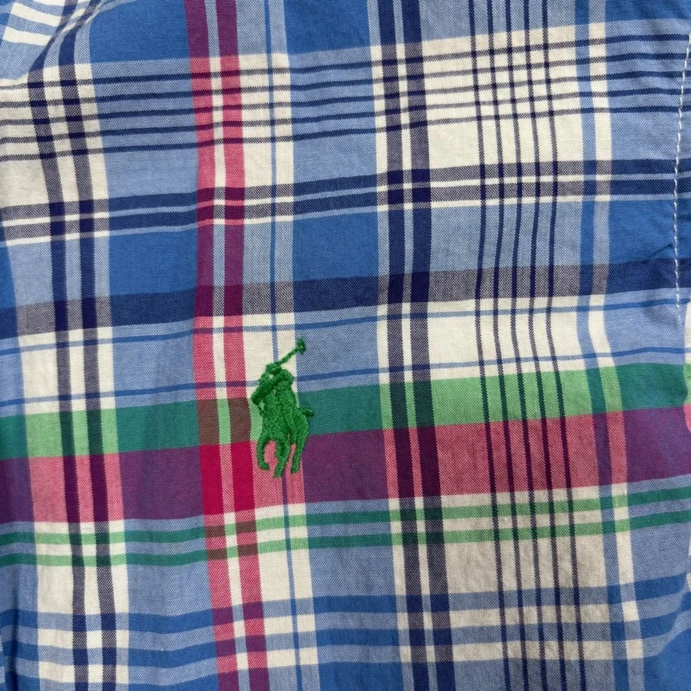 Kids Ralph Lauren Plaid Short Sleeve Button‎ Down Shirt Size M 10-12
